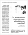 Par où passe la vie démocratique en alphabétisation populaire? (1 de 6).